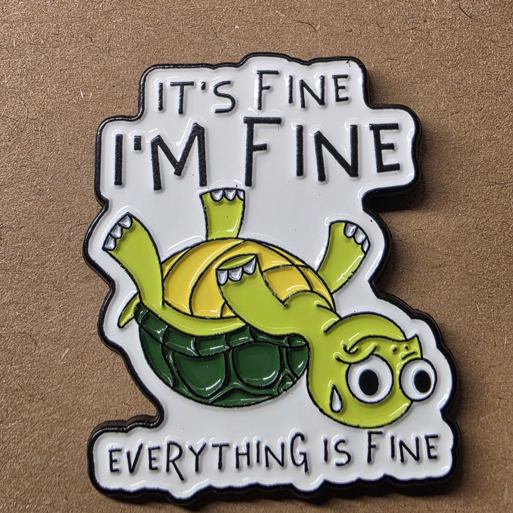 Green and Yellow Turtle Reptile Pin